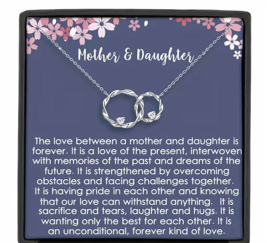 Mother and daughter necklace gift set