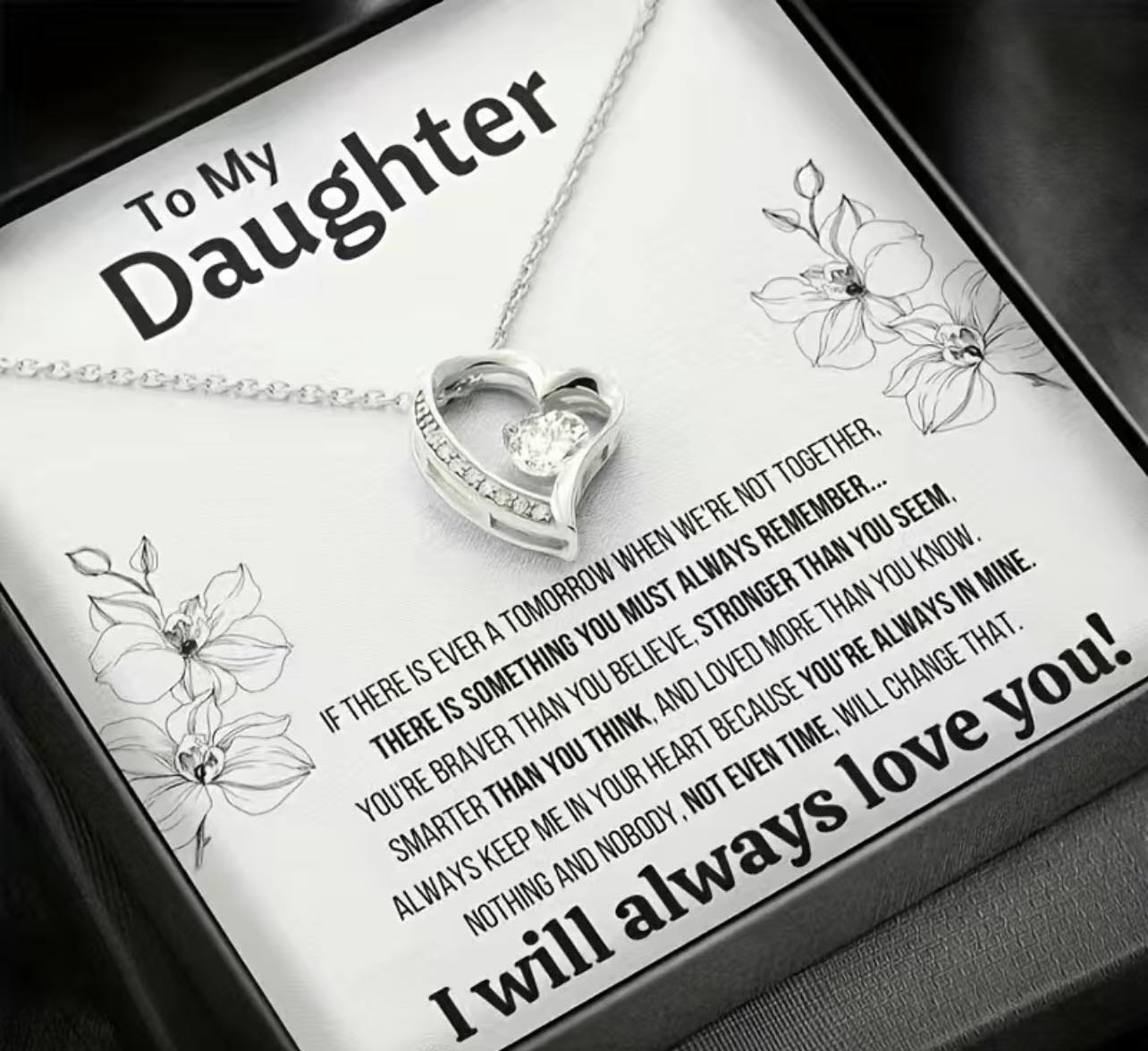 Daughter heart necklace