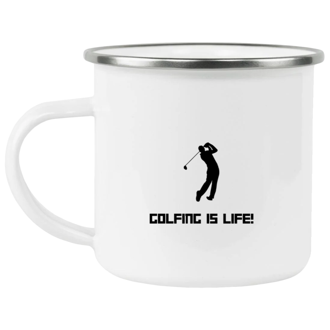 Golfing is life 21271 Enamel Camping Mug