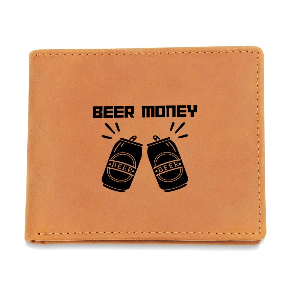 Beer money leather wallet