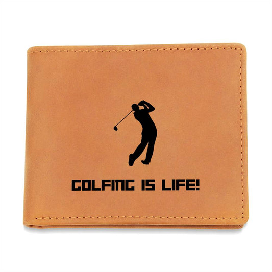 Golfing is life leather wallet