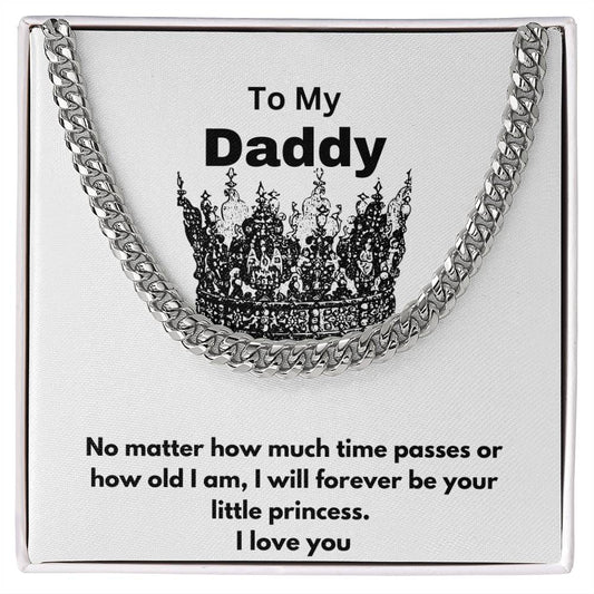 Daddy's princess men's necklace