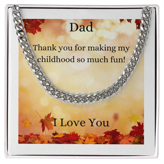 Dad fall link necklace