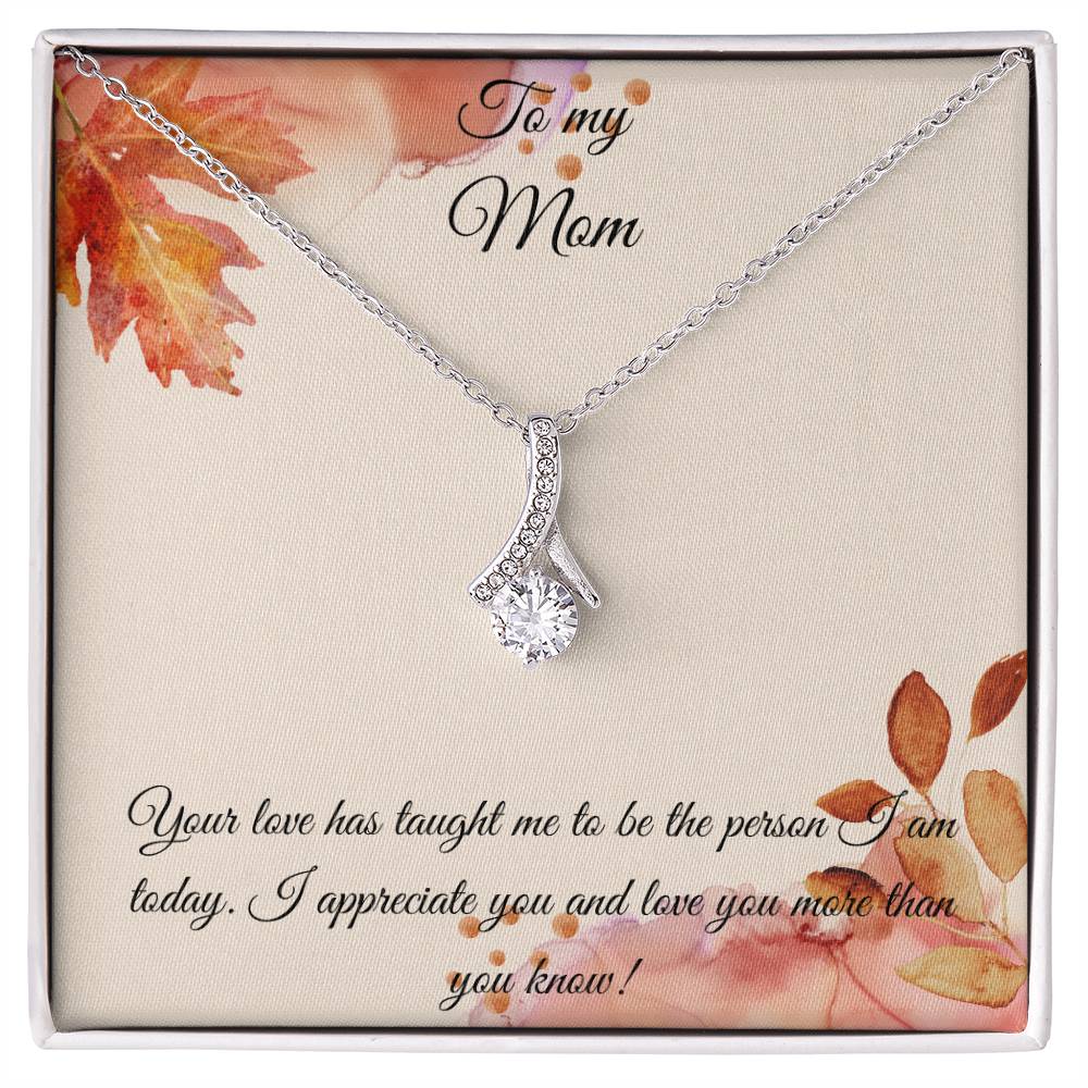 Mom fall flowers pendant necklace