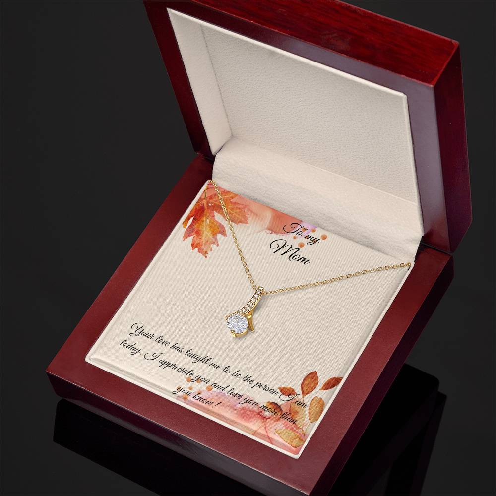 Mom fall flowers pendant necklace
