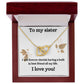 Cherished sister linked hearts necklace