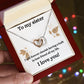 Cherished sister linked hearts necklace