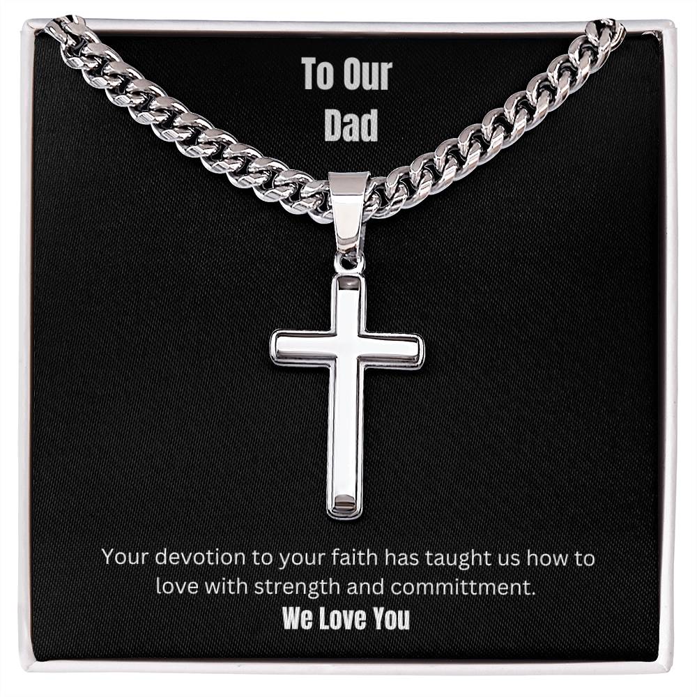 Faithfull Dad cross necklaced