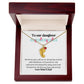 To our daughter engraved baby feet necklace