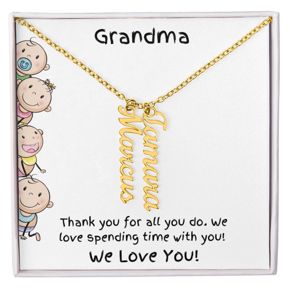 Grandma custom name necklace